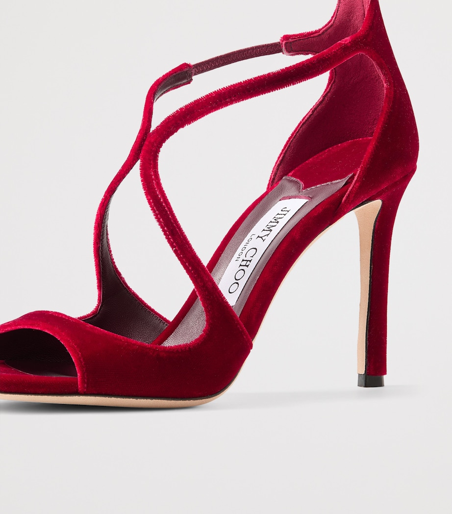 Azia 95 Velvet Sandals RUBY RED Image 5