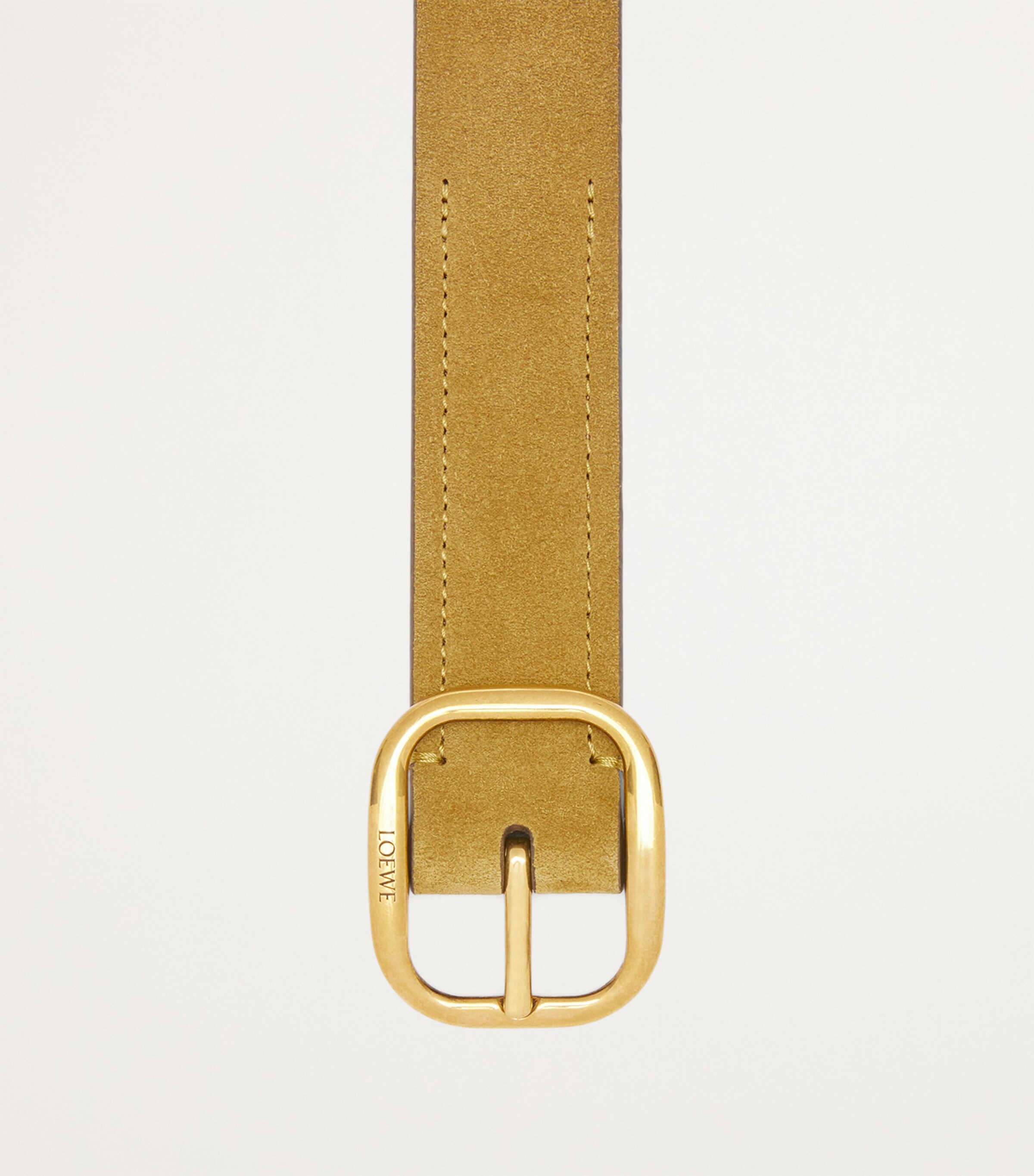 Suede Logo Belt RUSTY GOLD Image 2
