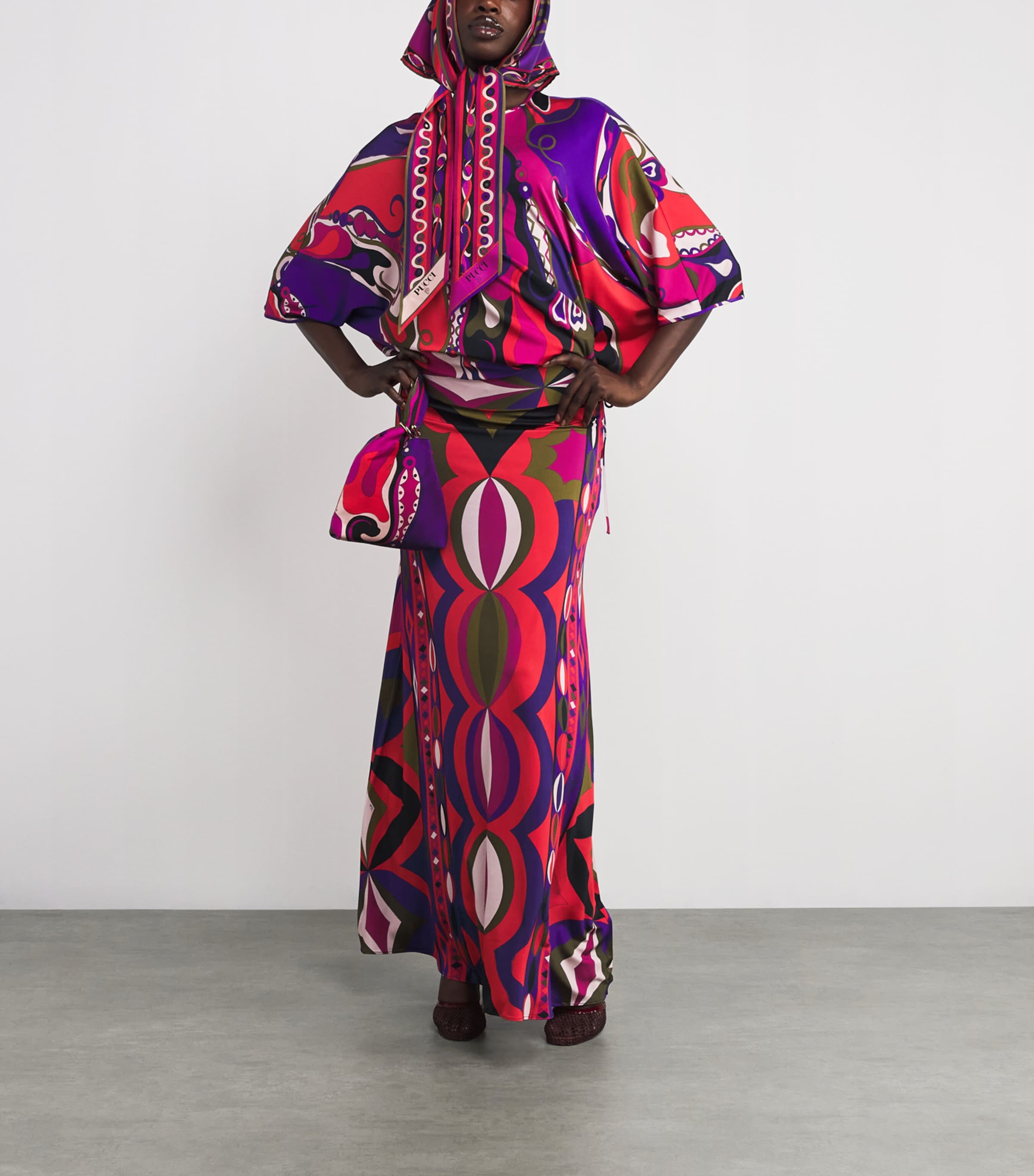 Satin Orchidee Blouse 017/MULTICOLOR Image 2