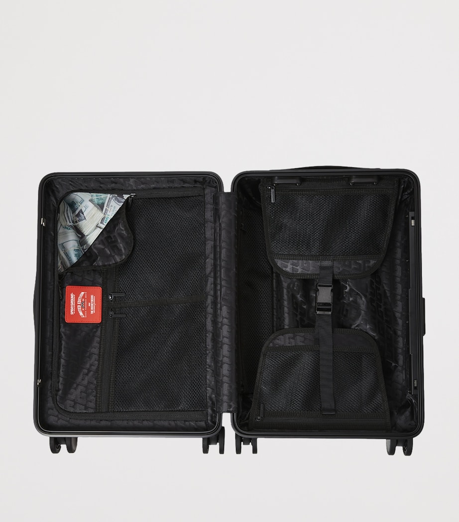 Embossed Cabin Suitcase (55cm) BLACK Image 4