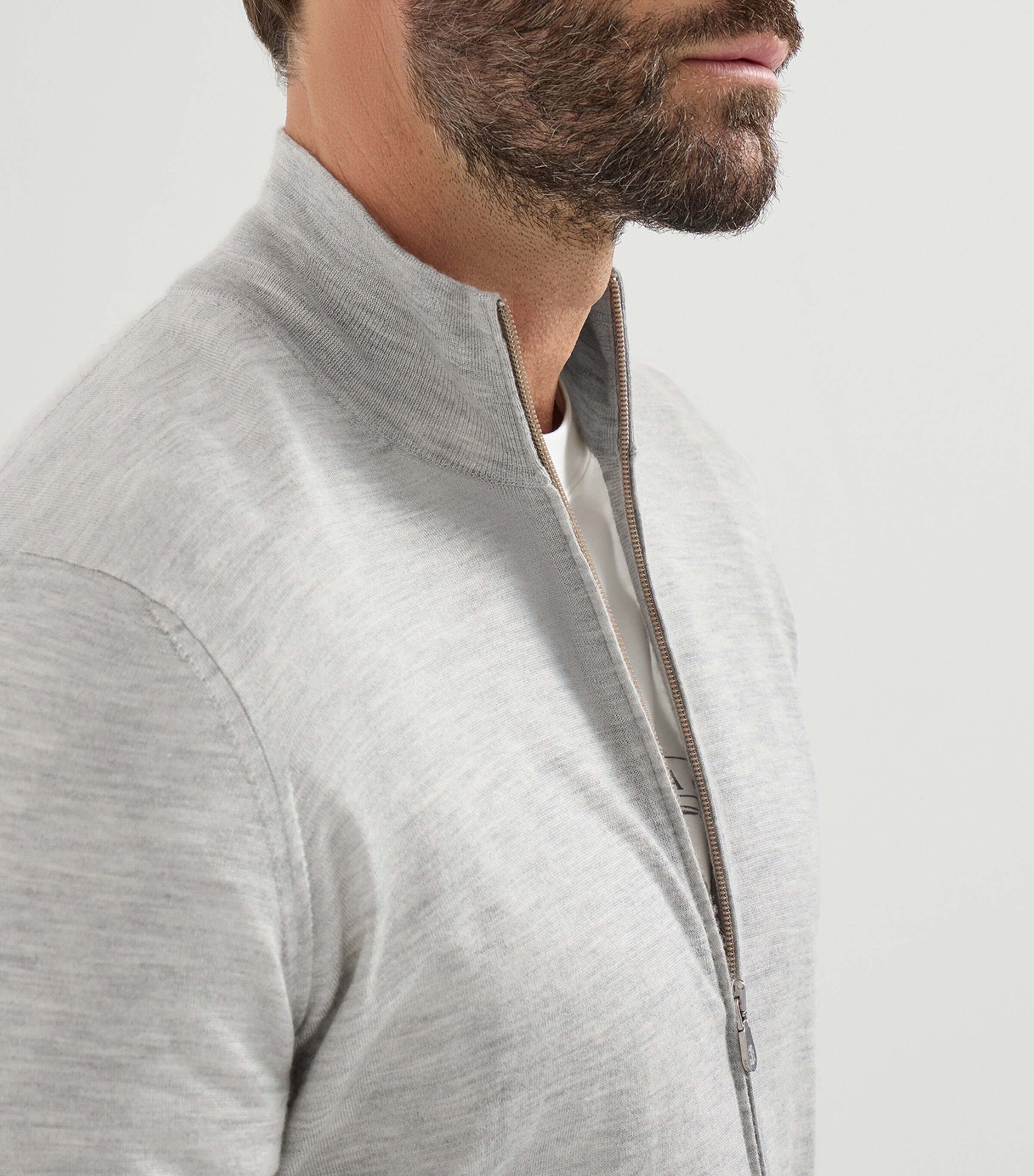 Brunello Cucinelli Mens Two-Way Zip Cardigan Image 6