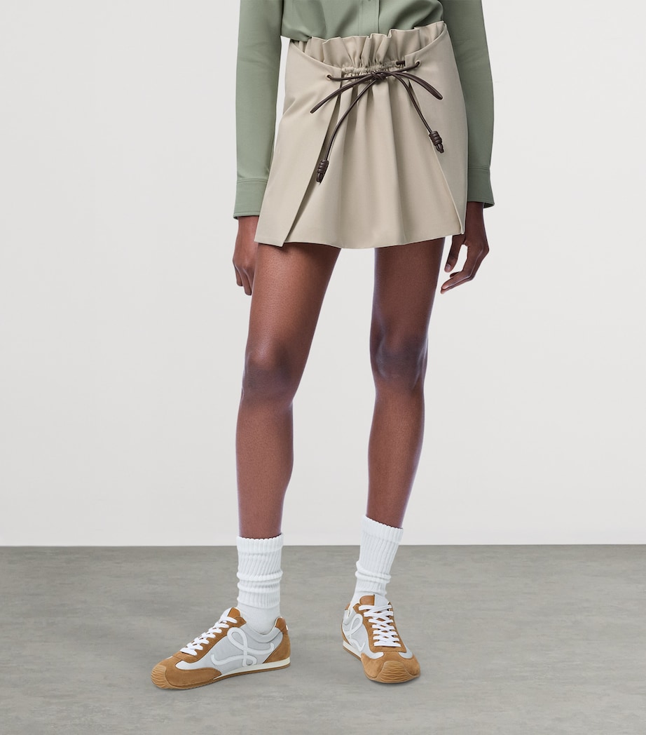 Tie-Detail Mini Skirt LIGHT BEIGE Image 2