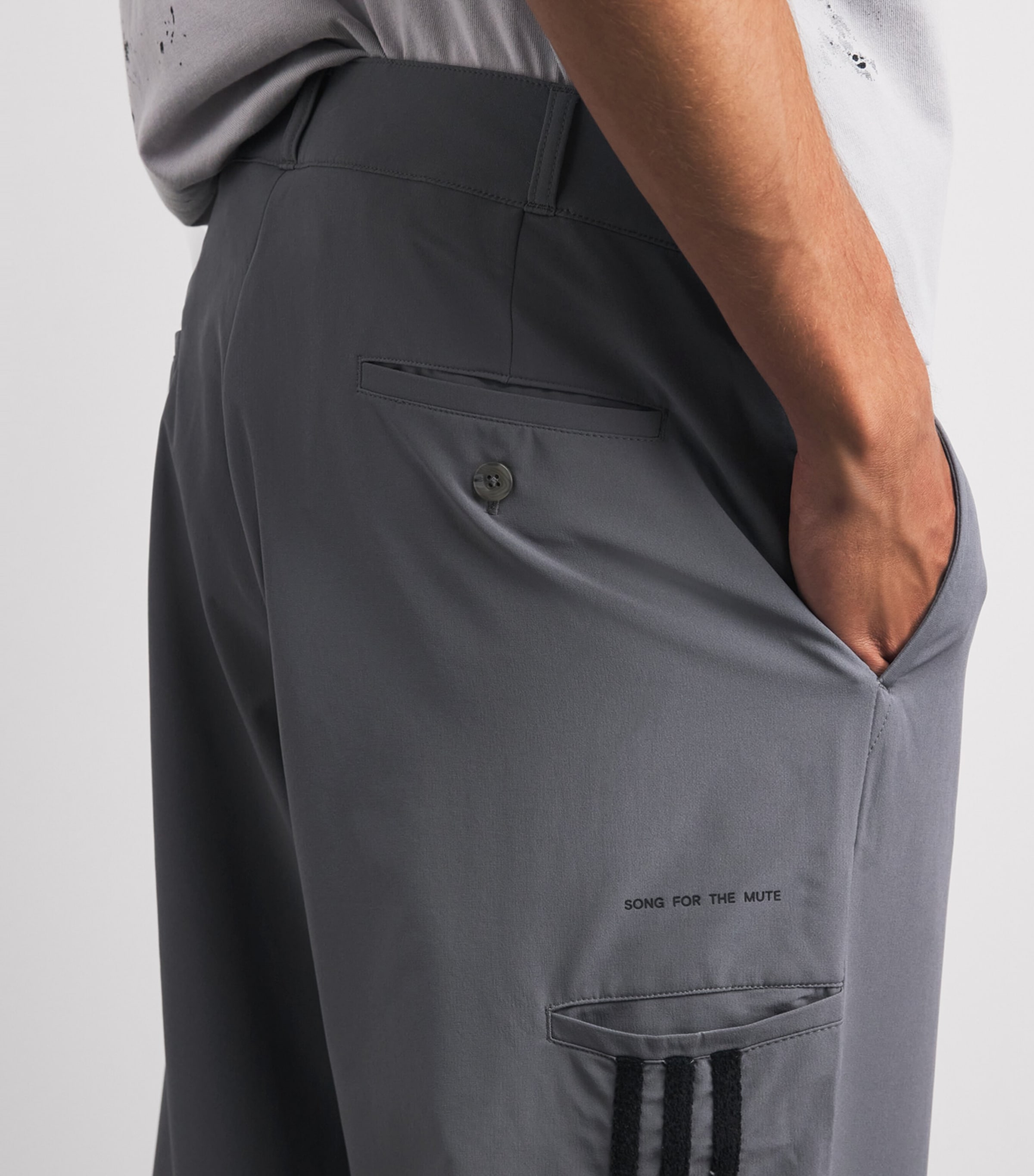 adidas Mens x Song for the Mute Straight Sweatpants Grey Five Image 3