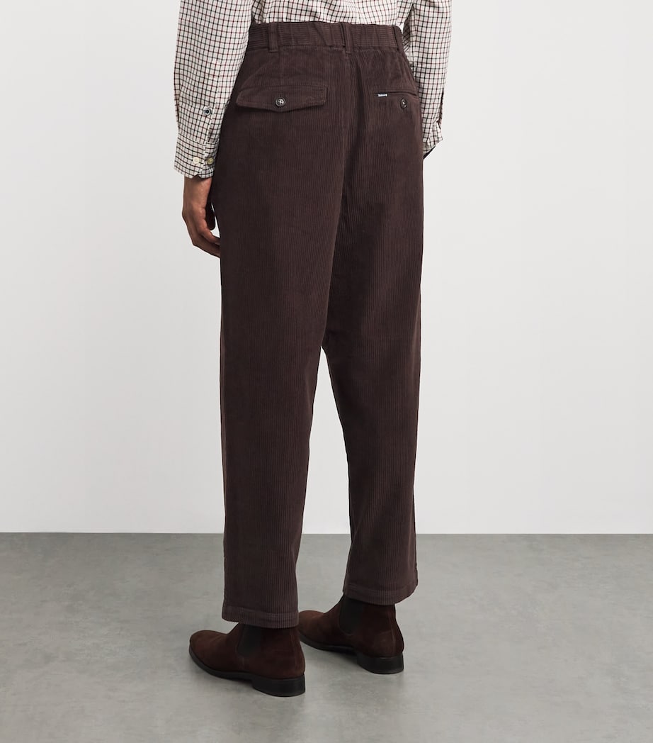 Stretch-Cotton Corduroy Relaxed Trousers DARK OAK Image 4