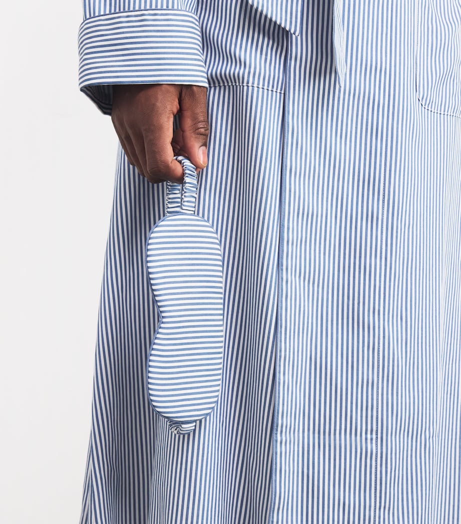 Cotton Striped Sleep Mask BLUE Image 2