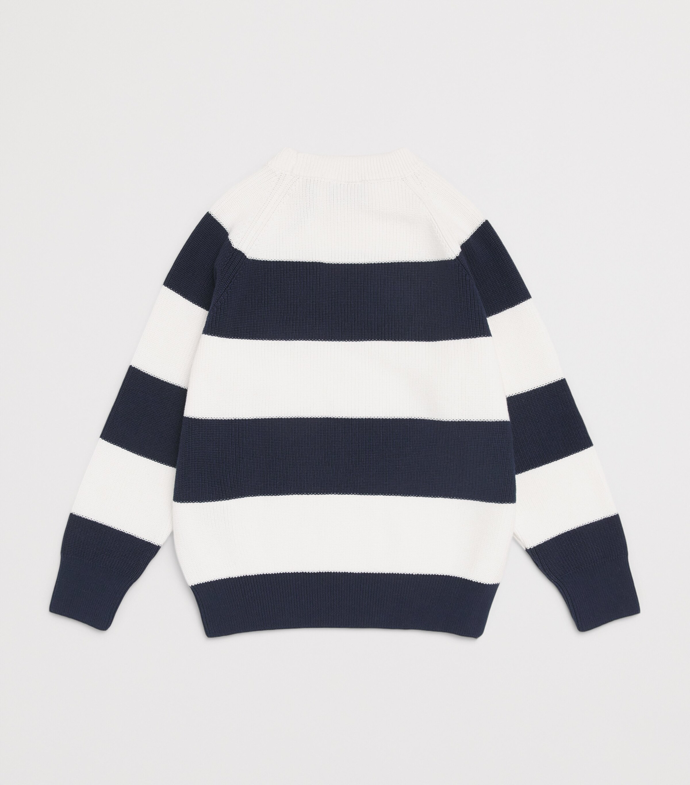 Paul & Shark Cotton Stripe Sweater (8-14 Years) Off White/blue Image 2