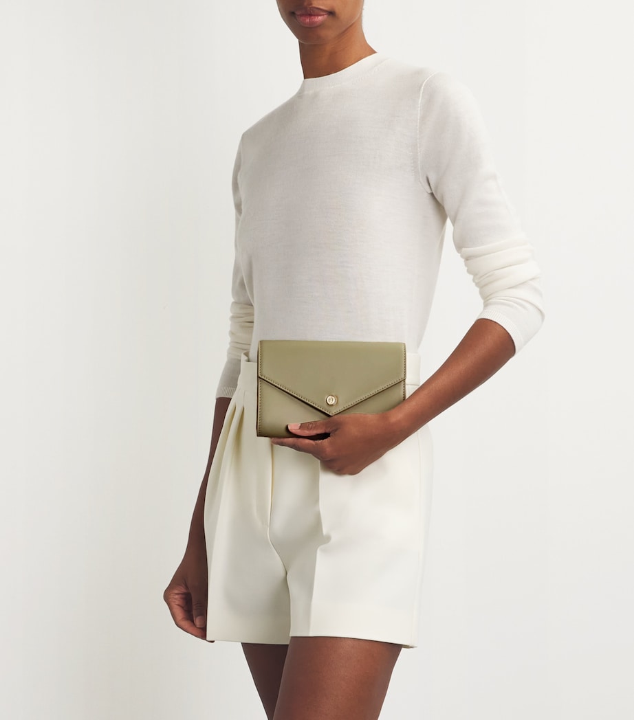 Leather Chain Wallet OLIVE Image 5