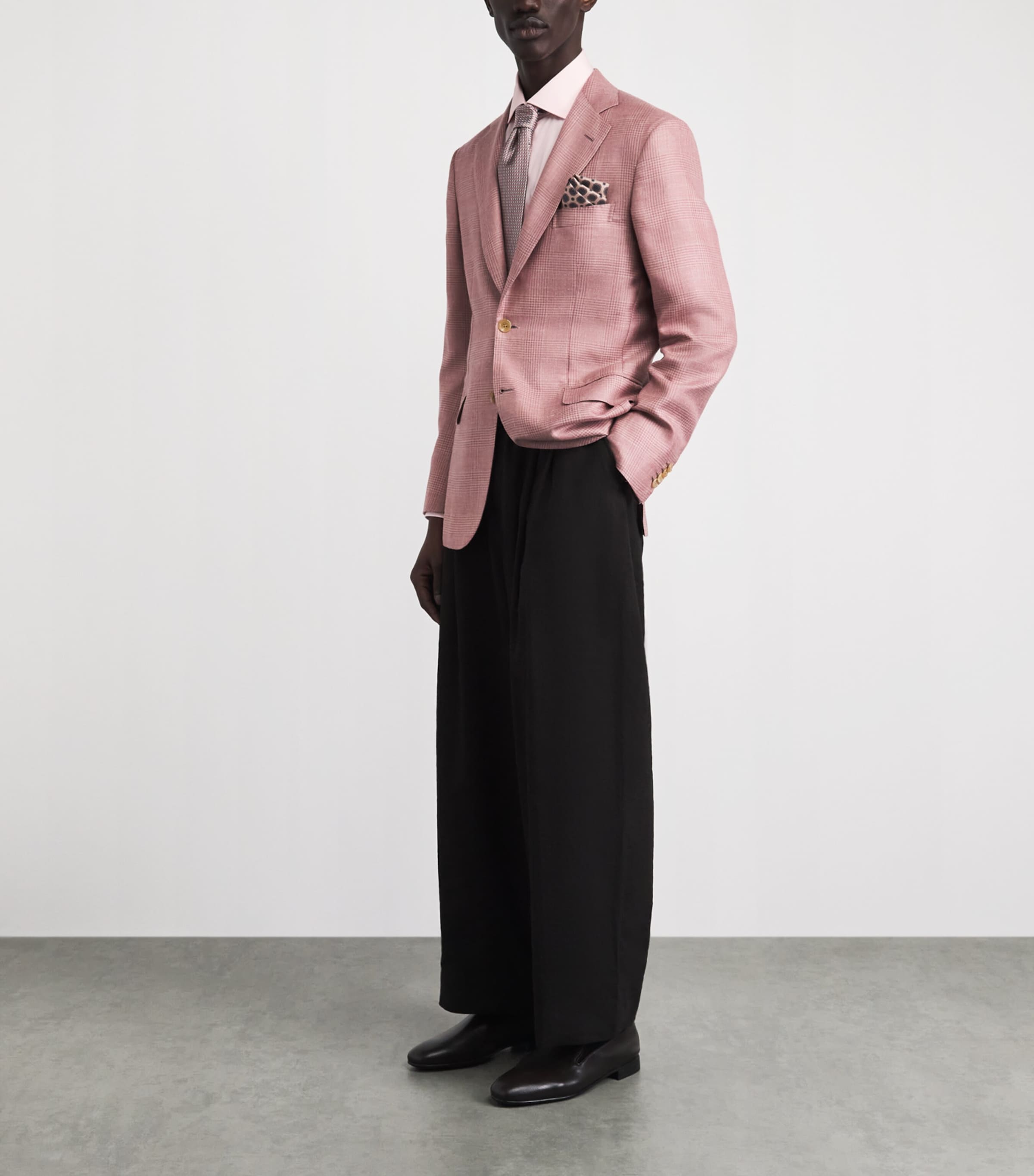 Corneliani Mens Cotton Formal Shirt Light Purple Image 2