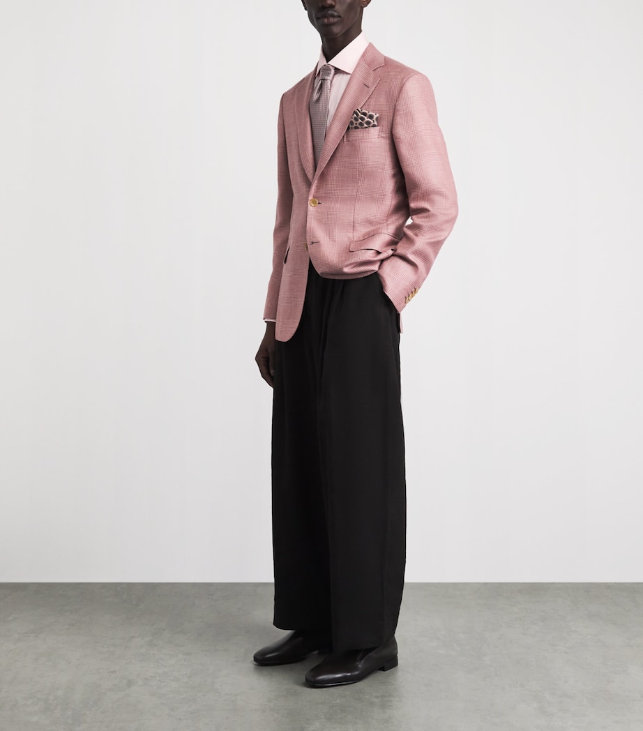 Corneliani Mens Cotton Formal Shirt Light Purple Image 2