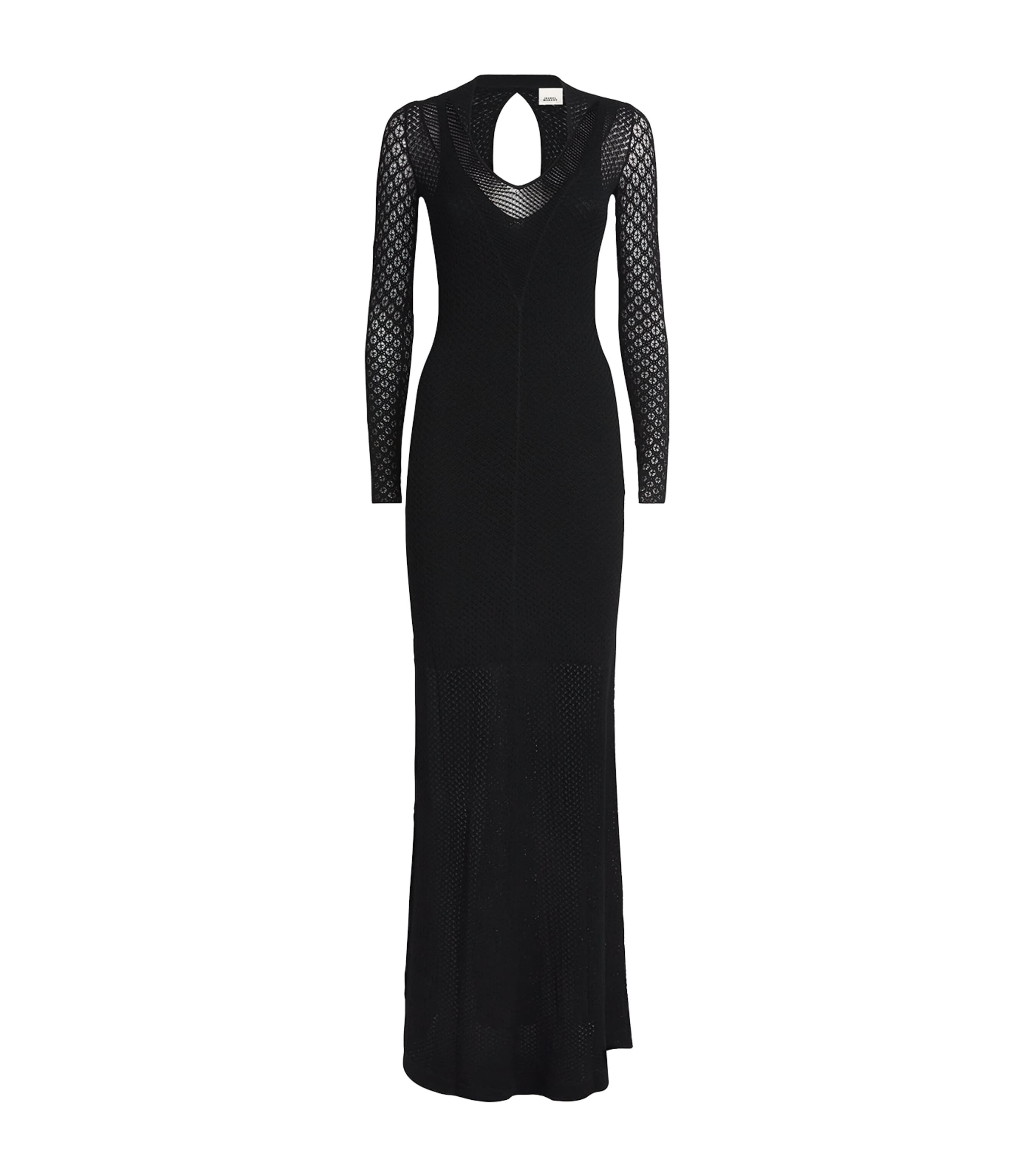 Isabel Marant Knitted Florie Maxi Dress In Black