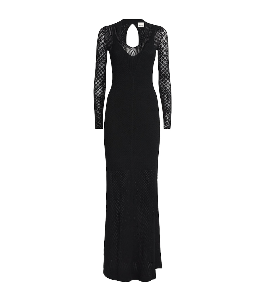 Knitted Florie Maxi Dress 01 BKBLACK Image 1