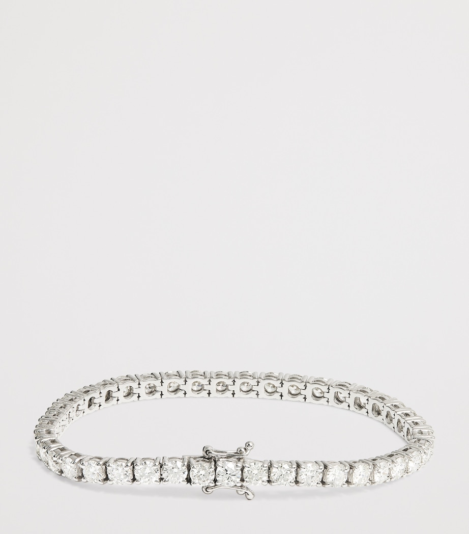 White Gold and Diamond Tennis Bracelet (8.00ct) WHITE GOLD Image 3