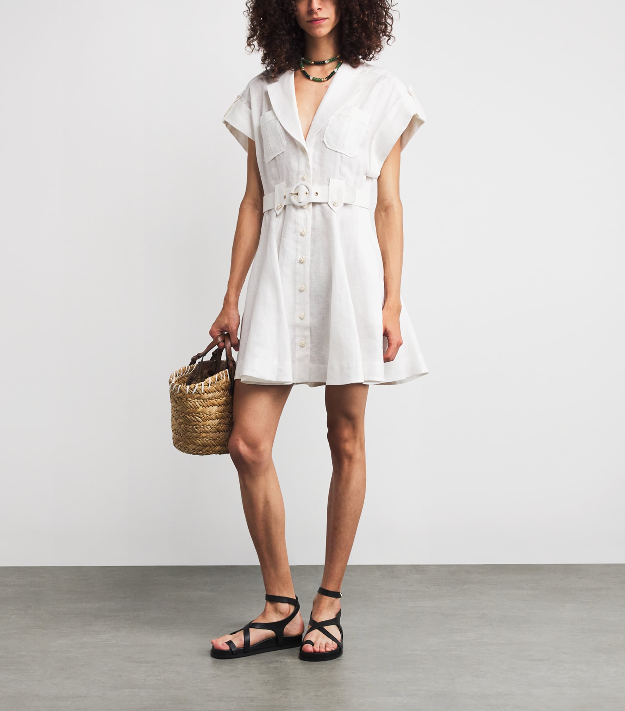 Linen Awaken Mini Dress IVORYIVO Image 2