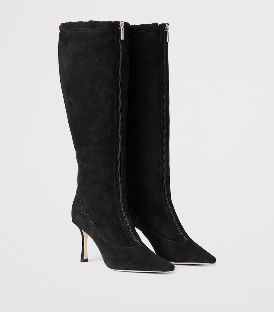 Jimmy Choo Jozi 85 Suede Knee-High Boots Black/black Image 2