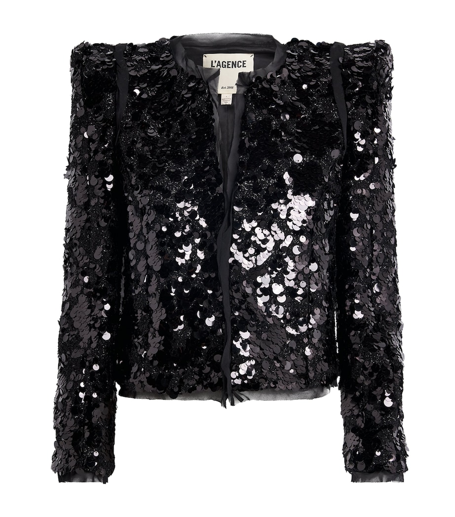 Sequinned Shai Jacket BLAC BLACK Image 1