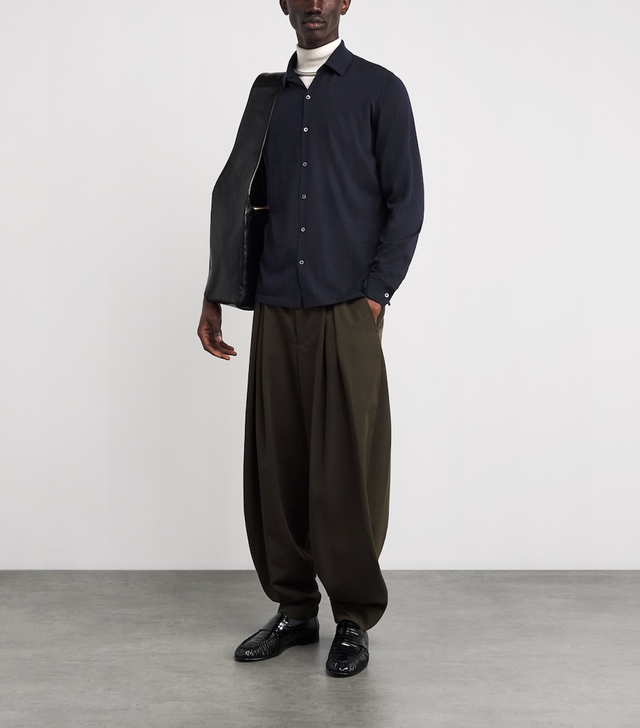 Virgin Wool Shirt NAVY Image 2