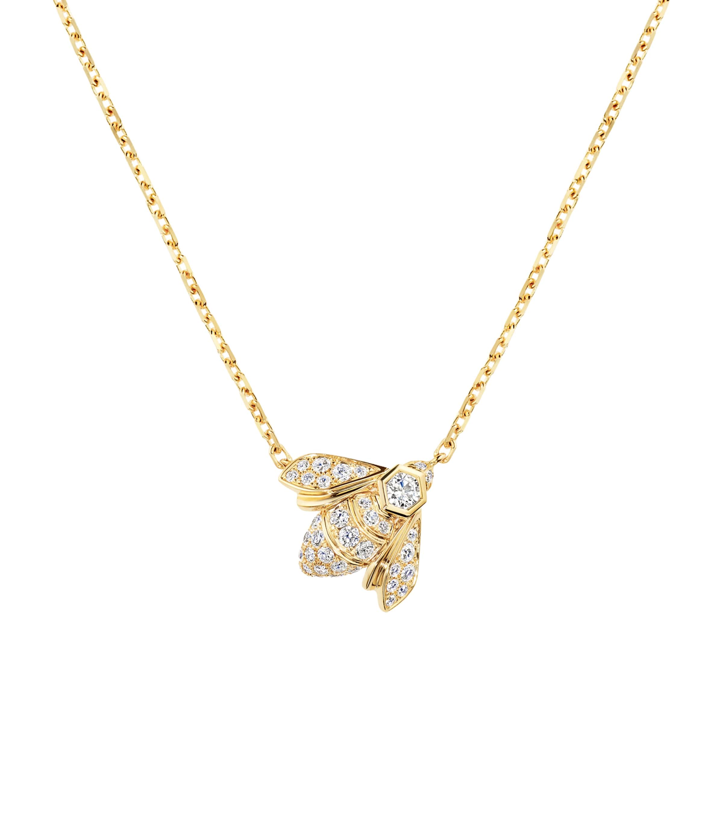 Chaumet Yellow Gold And Diamond Bee My Love Necklace