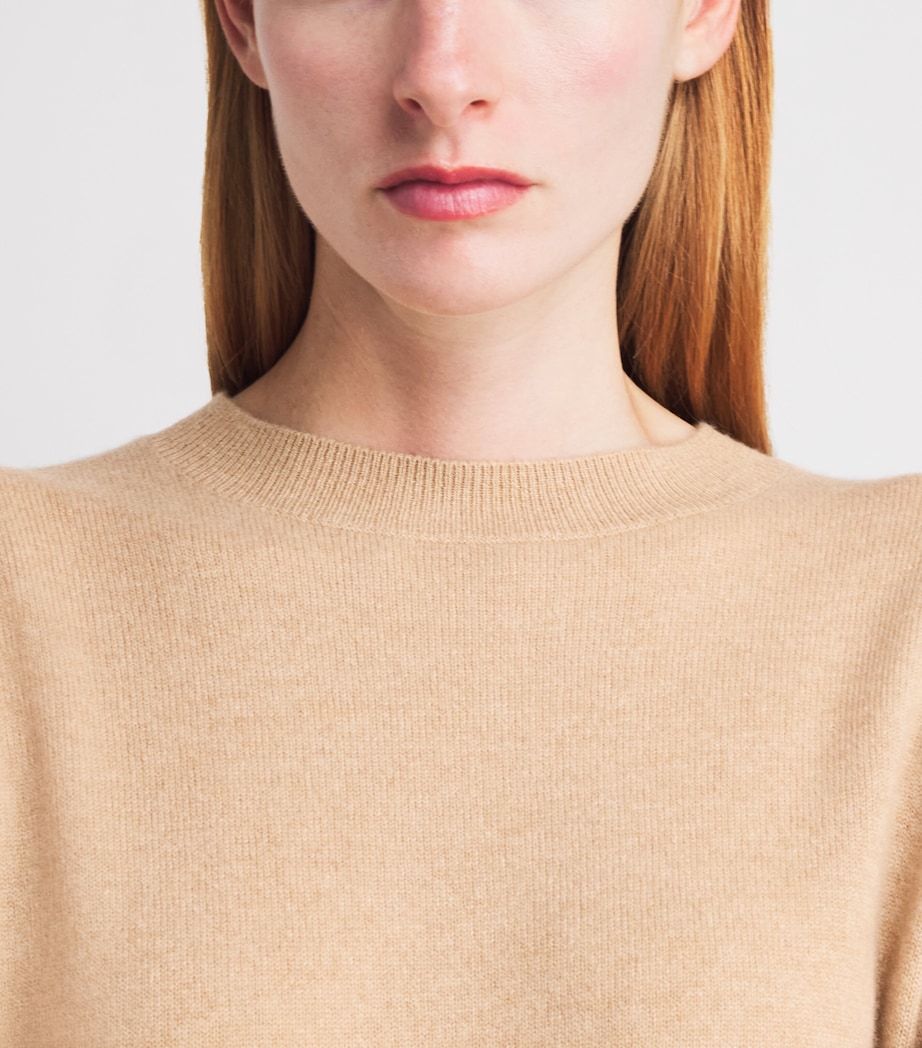 Le Kasha Womens Organic Cashmere Menorca Sweater Oat Image 3