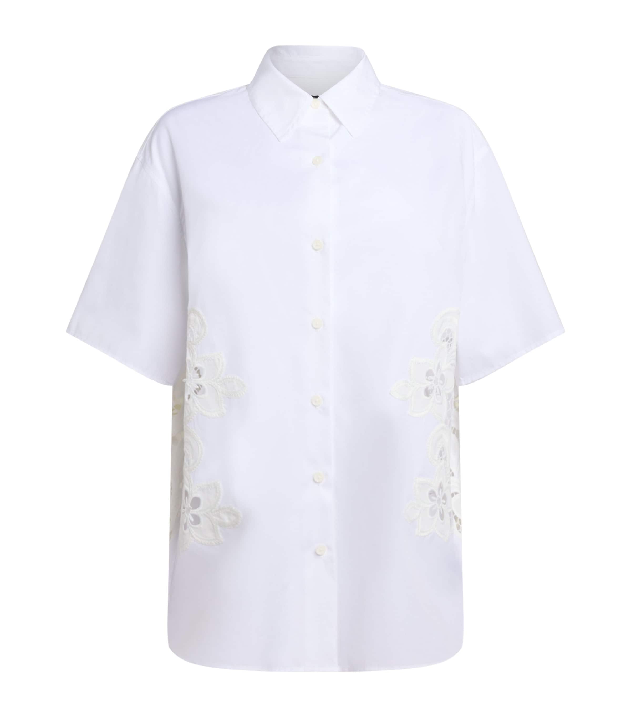 Rag & Bone Womens Wtlce Amy Lace-embroidery Cotton-poplin Shirt In White