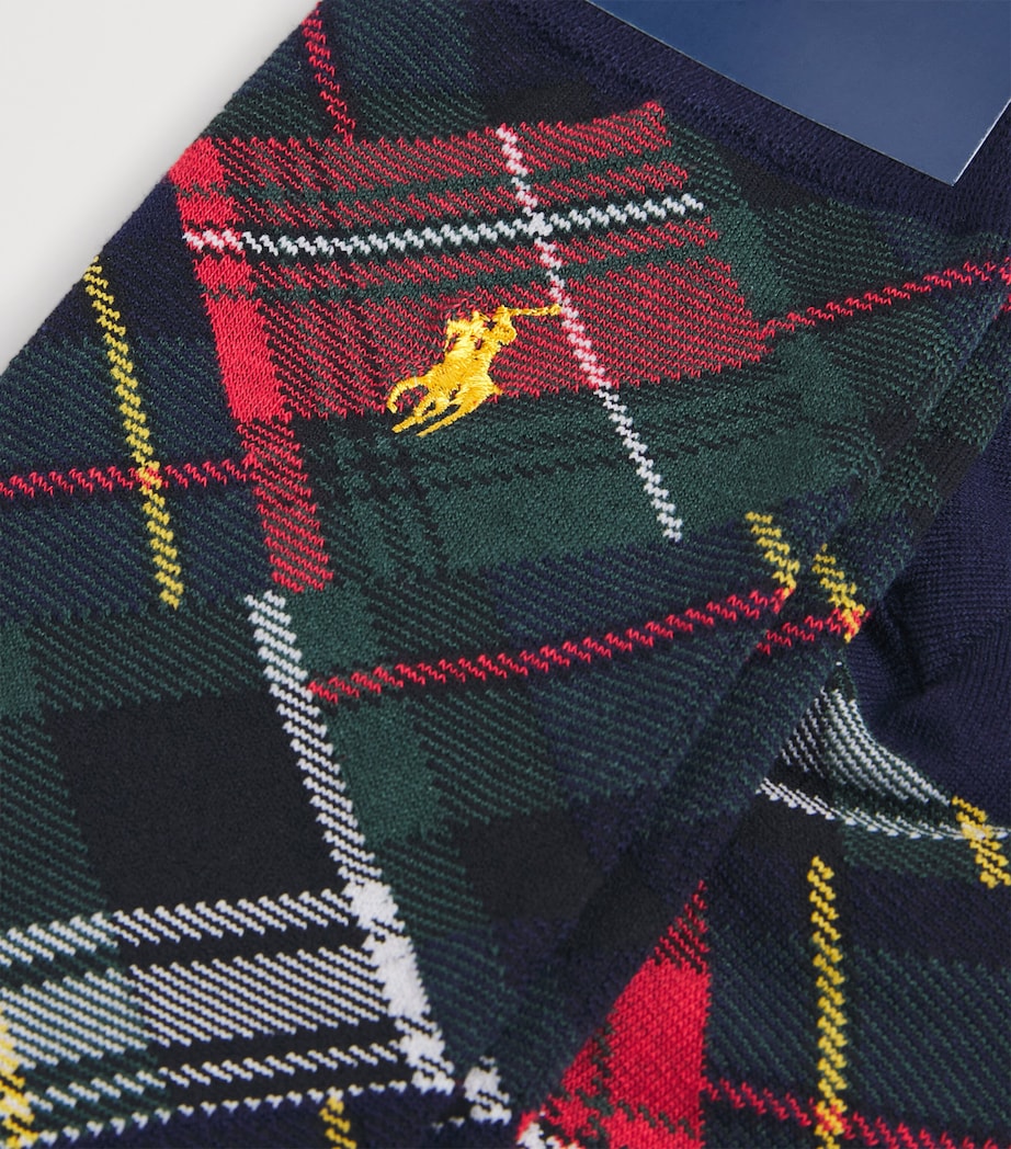 Cotton-Blend Argyle Socks NAVY Image 2