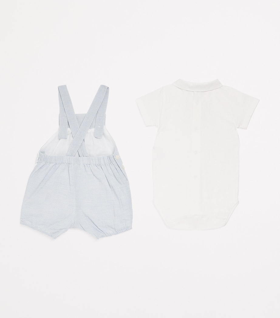 Cotton Dungarees and Bodysuit Set (0 Months-18 Months) BLEU C�LESTE Image 2