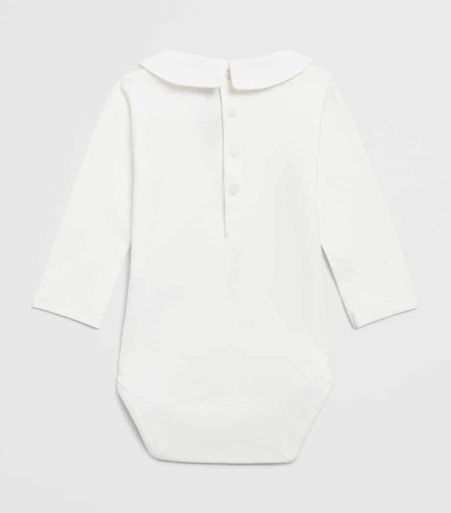 Tartine et Chocolat Stretch-Cotton Embroidered Bodysuit (1-36 Months) Horizon Image 2