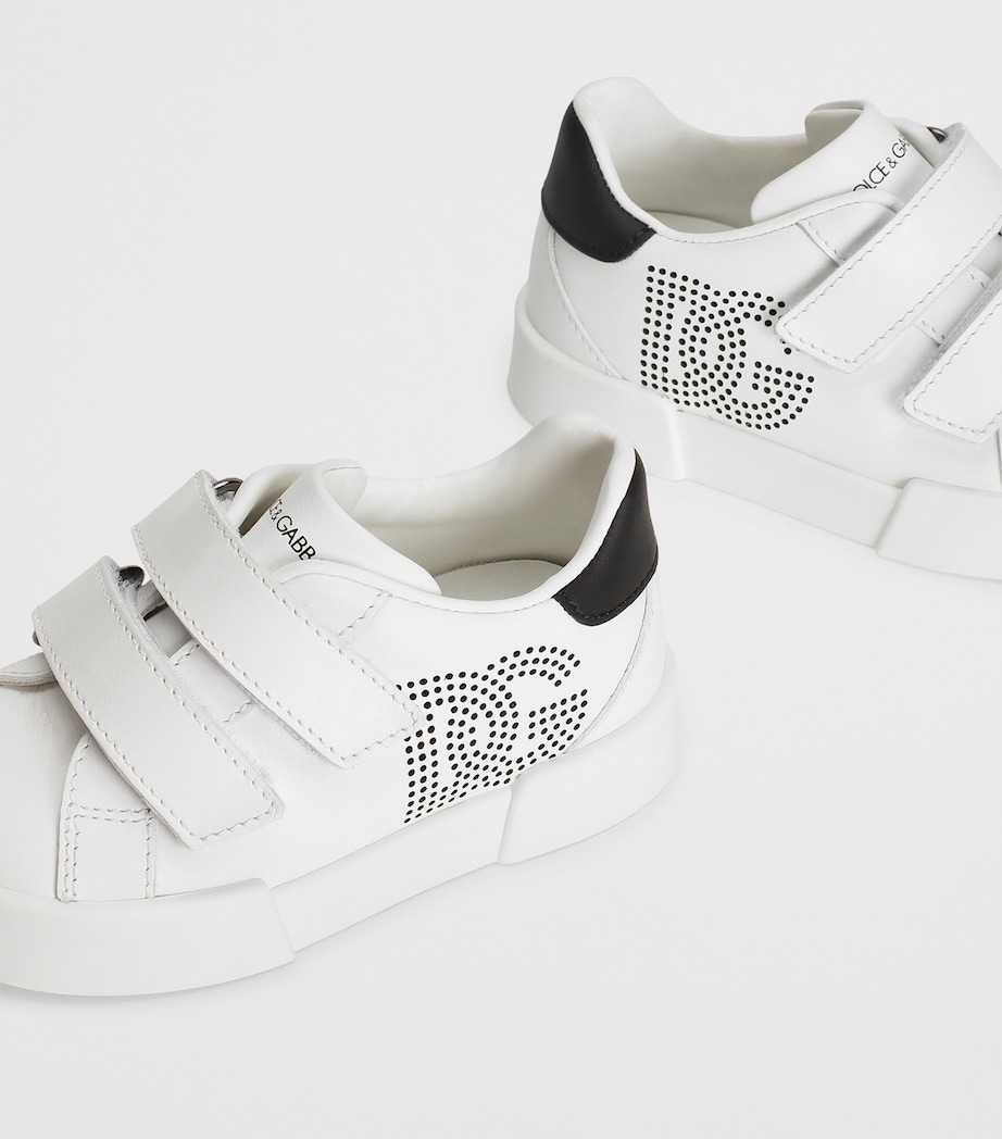 Leather Low-Top Sneakers 89697WHITE Image 4