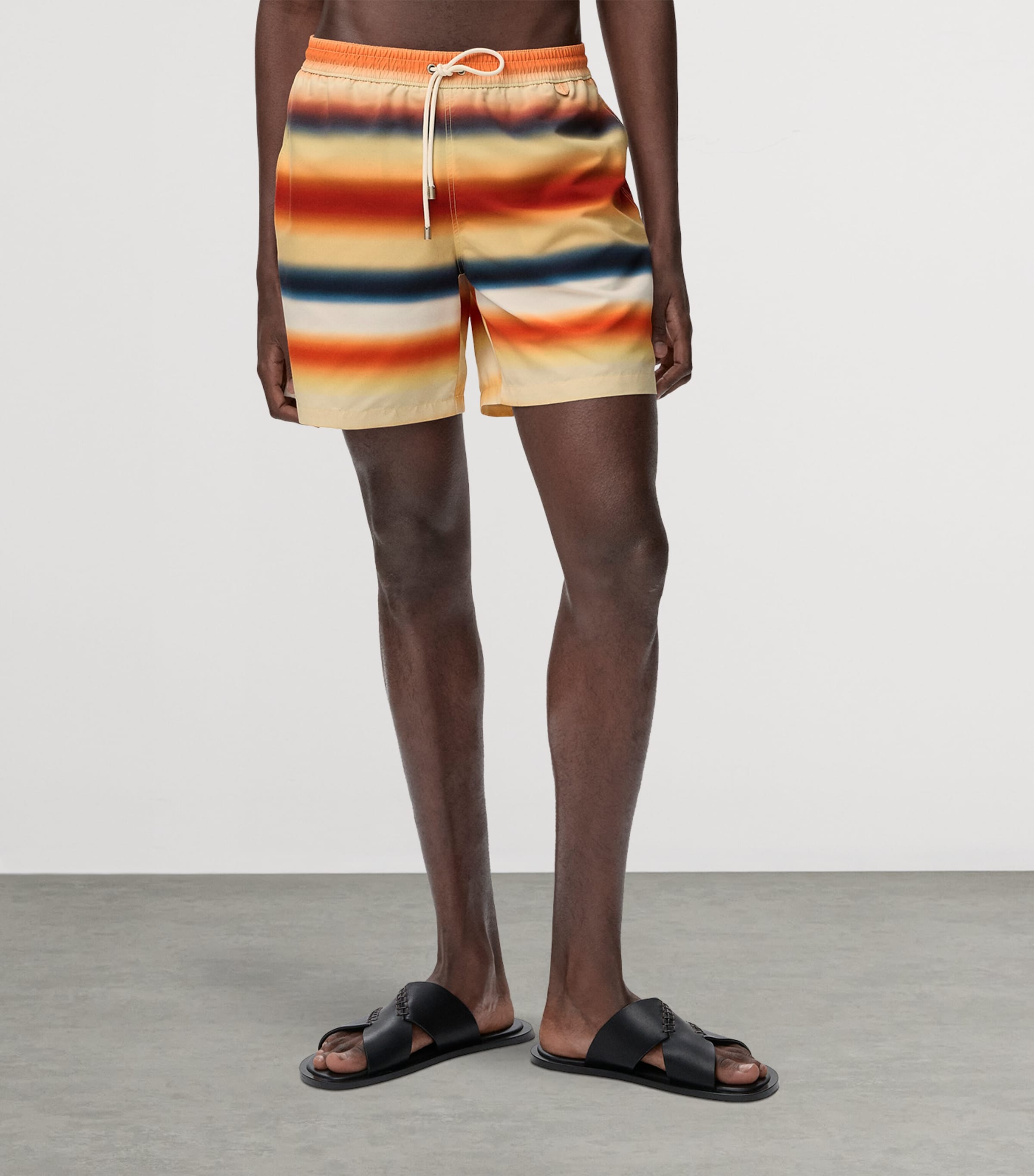 LOEWE Mens x Paula’s Ibiza Stripe Swim Shorts Orange/multicolor Image 3