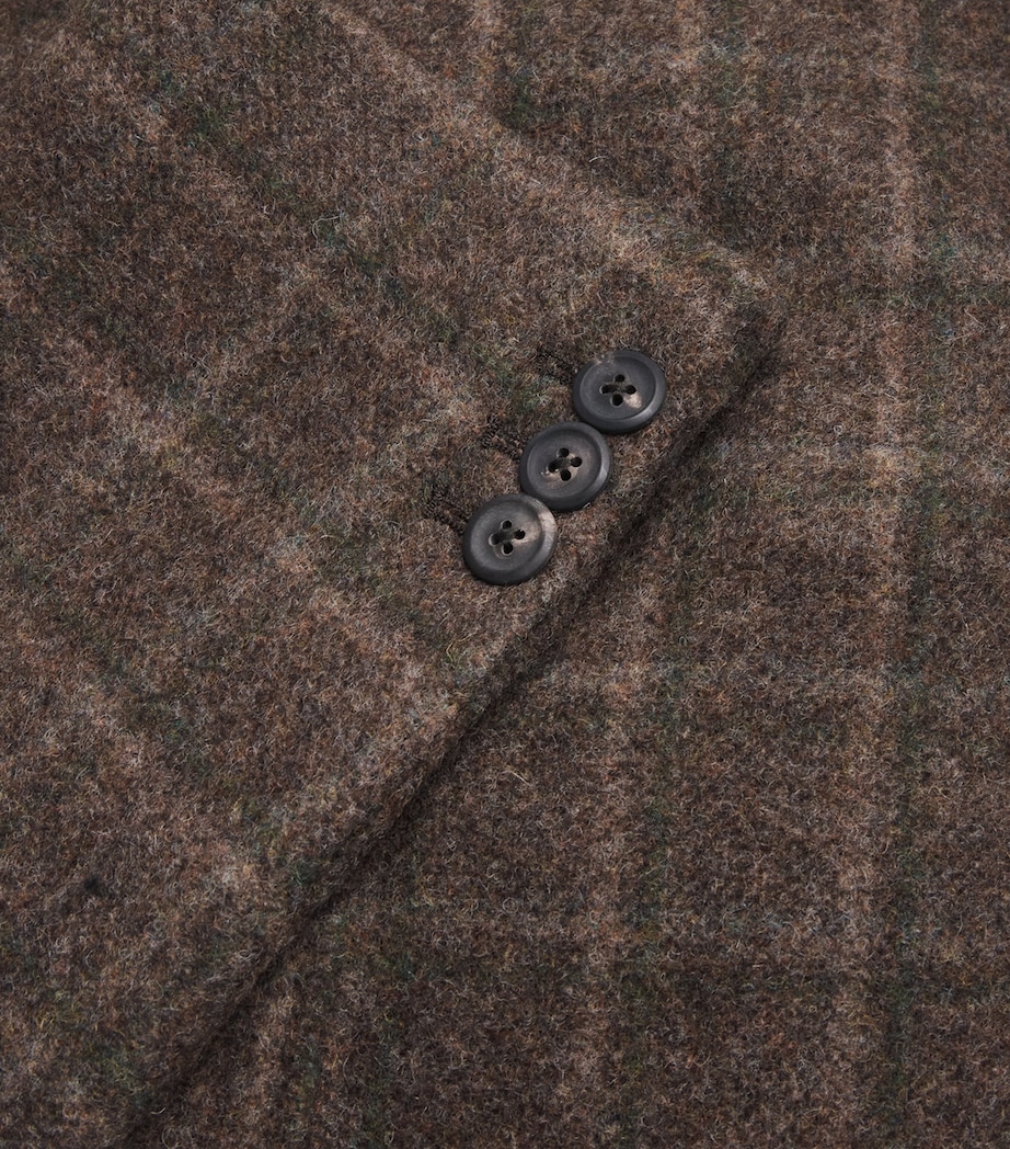Wool Checked Whale Coat DORF CHECK BOILED Image 5