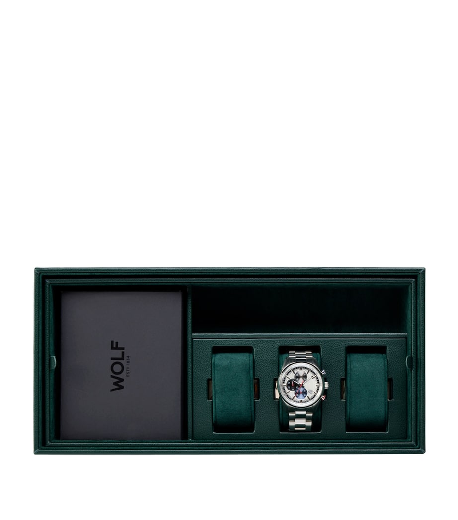 Vegan Leather 4-Piece The Den Watch Winder Safe GREEN Image 6