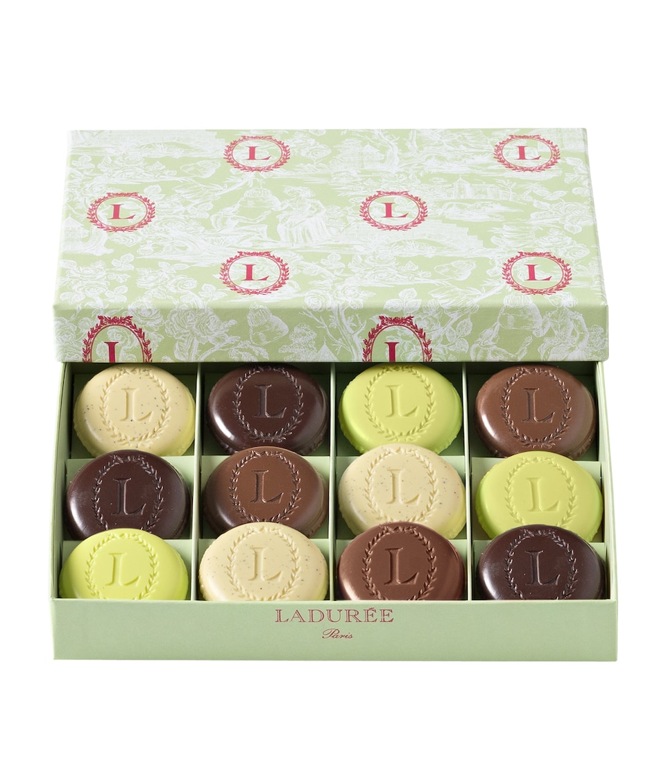 Ladurée Box of 12 Eugénie Chocolate Biscuits (180g) Green