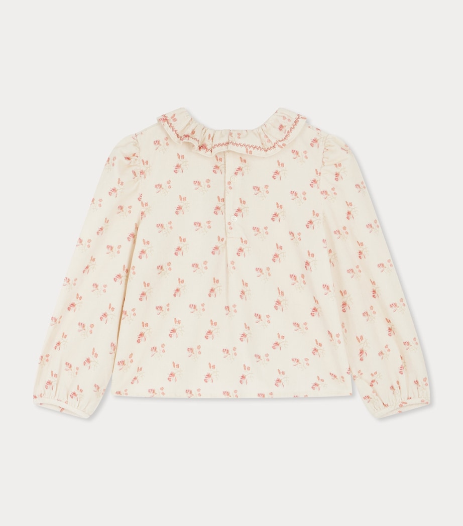 Corduroy Cherry Print Timber Blouse (10-14 Years) FL ROSE FANE Image 2