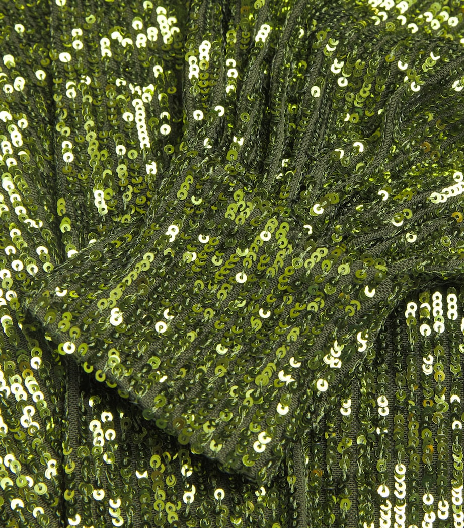 Draped Sequin Top P055 BEETLE GREEN Image 5