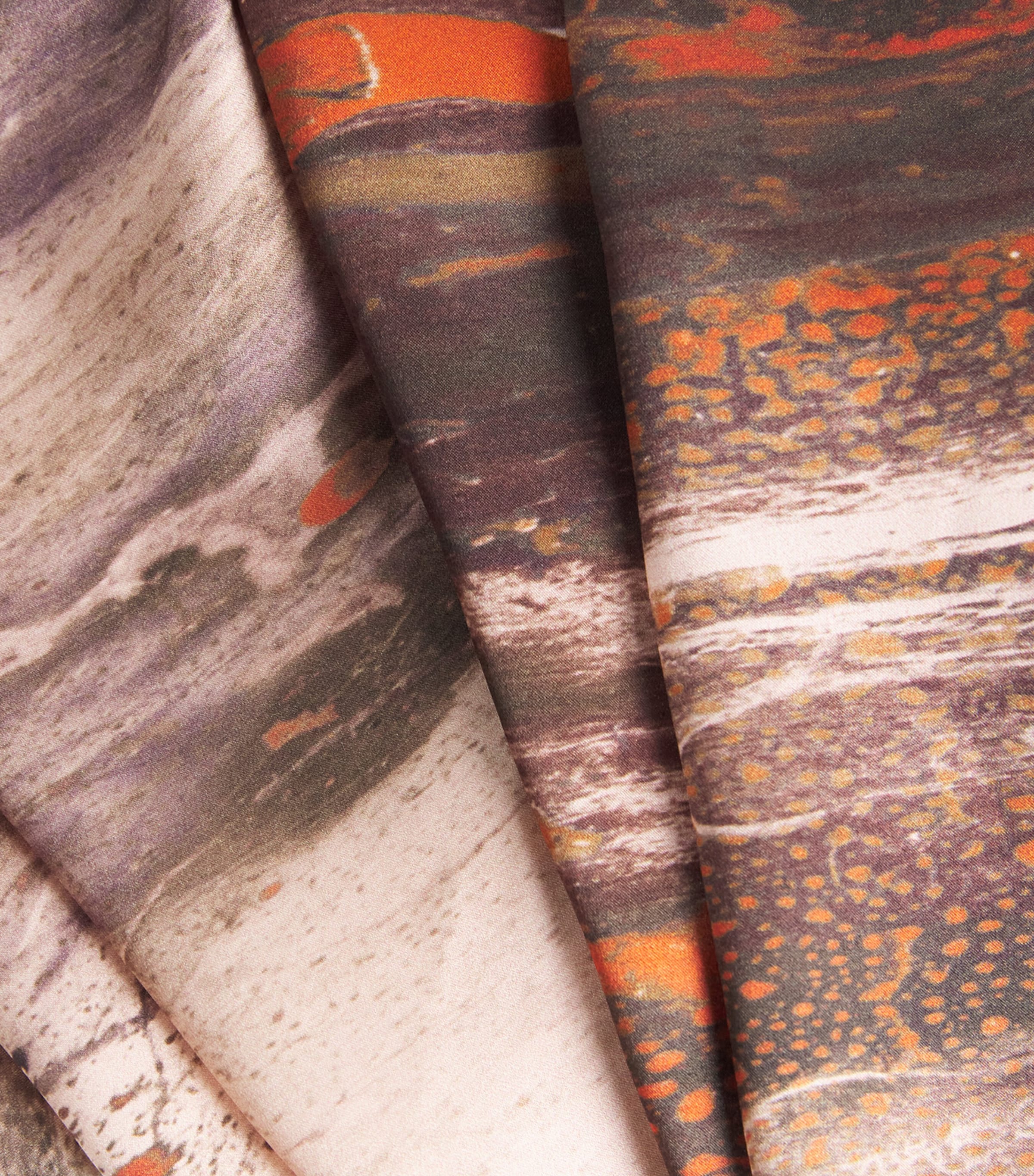 Silk Printed Arneau Wide-Leg Trousers BRUSH ORNG/CINNAMON Image 5