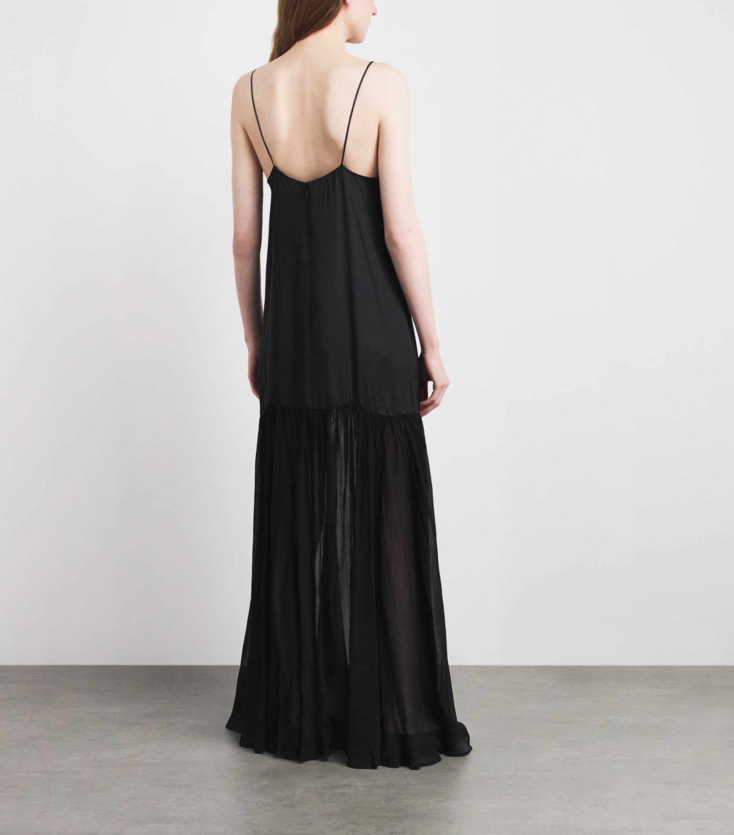 anine bing black silk dress ANINE BING Zadig Dress