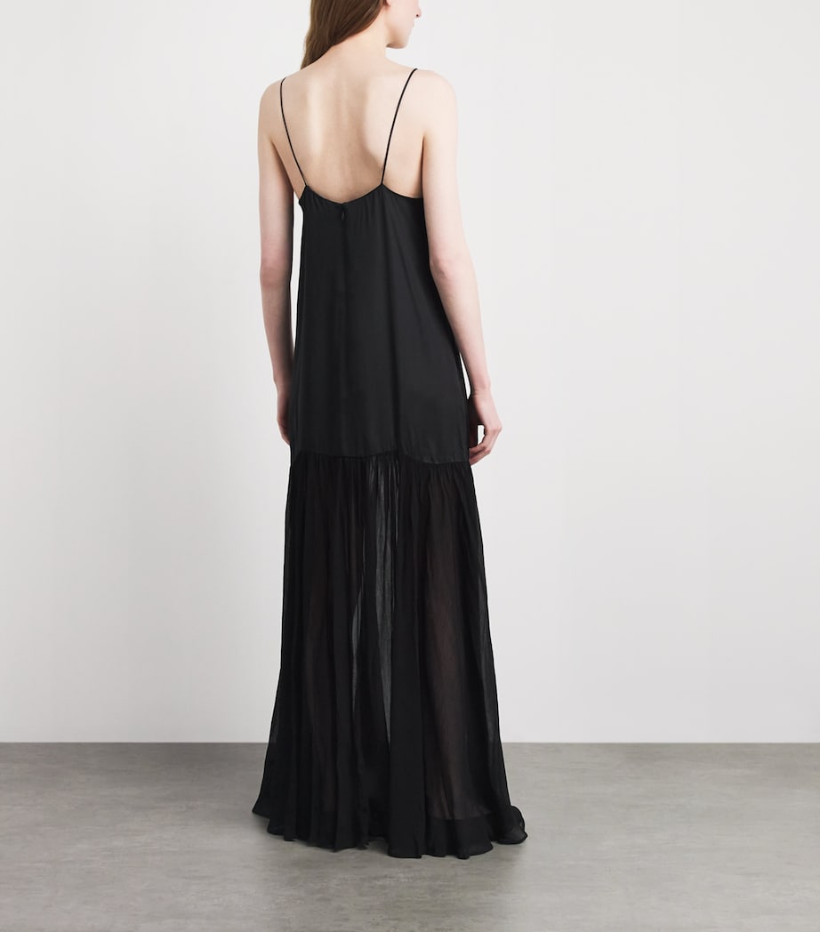 ANINE BING Womens Sleeveless Clementine Maxi Dress Black Image 4