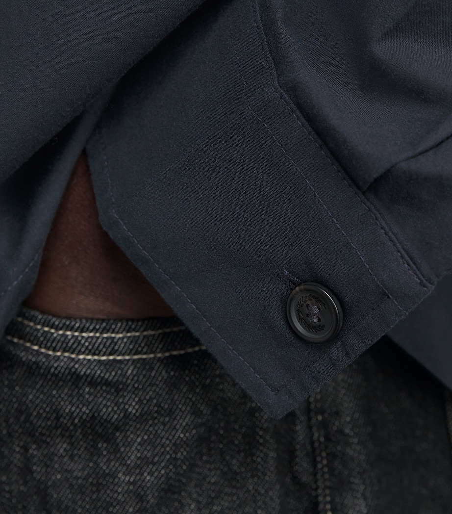 Fred Perry Mens Zip-Up Overshirt Navy Image 3