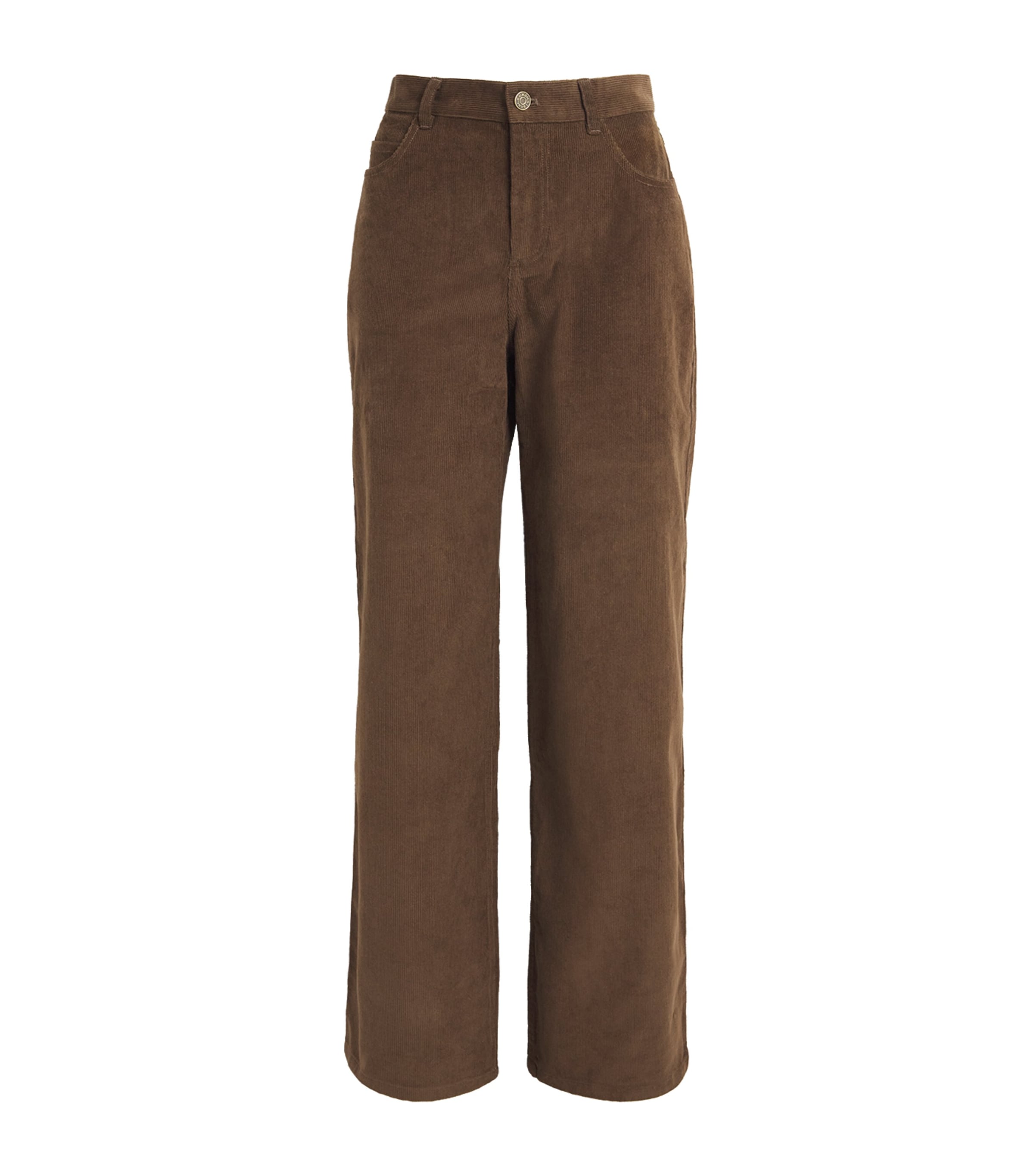 Le Kasha Womens Corduroy Vicence Trousers Chocolat Image 1
