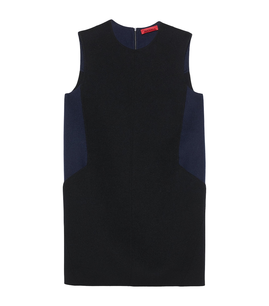 MAX&Co. Womens Virgin Wool Mini Dress Black Image 1