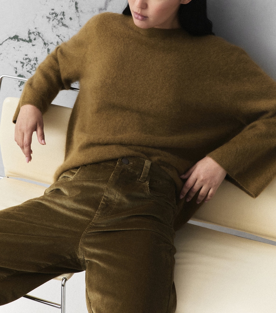 Marella Womens Wool-Cashmere Sweater Oil Green Image 4
