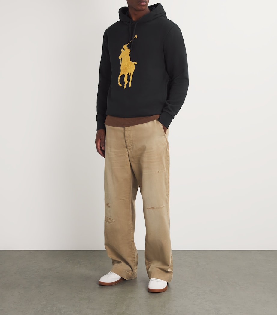 Polo Ralph Lauren Mens Big Polo Pony Hoodie Black Image 2