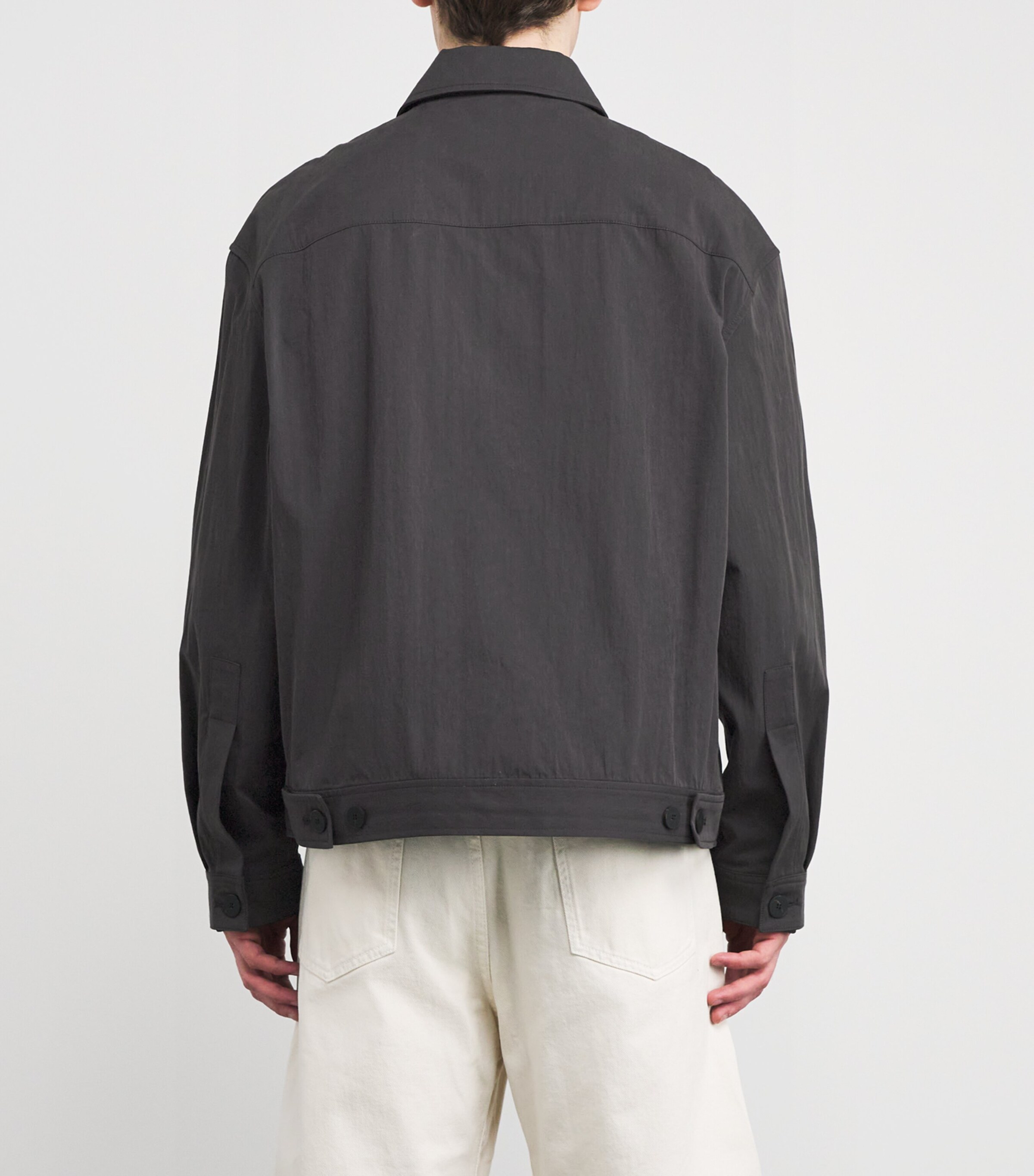 Studio Nicholson Mens Cotton-Blend Numa Overshirt Oil Image 4