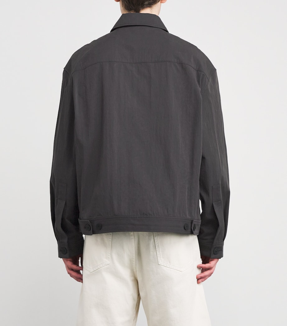 Studio Nicholson Mens Cotton-Blend Numa Overshirt Oil Image 4