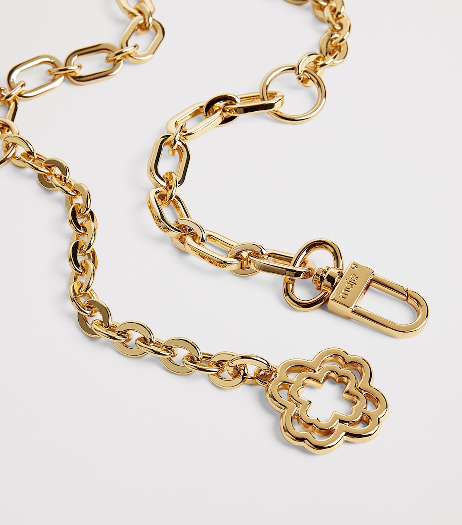 Maje Clover Logo Chain Belt Gold Image 5