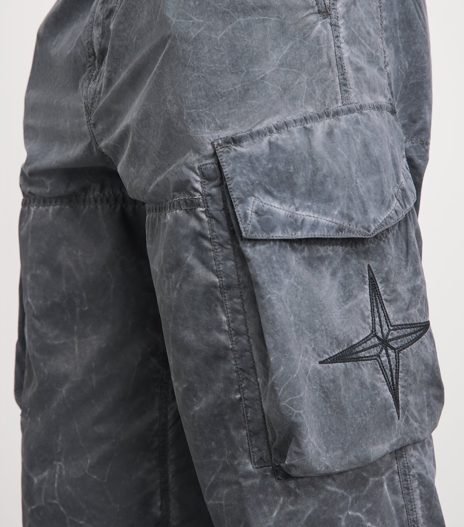 Stone Island Mens Coated Cargo Trousers Image 3