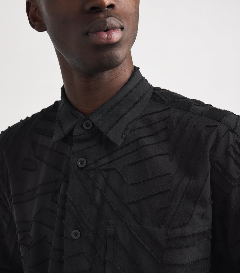Geometry Jacquard Shirt 15-BLACK Image 6