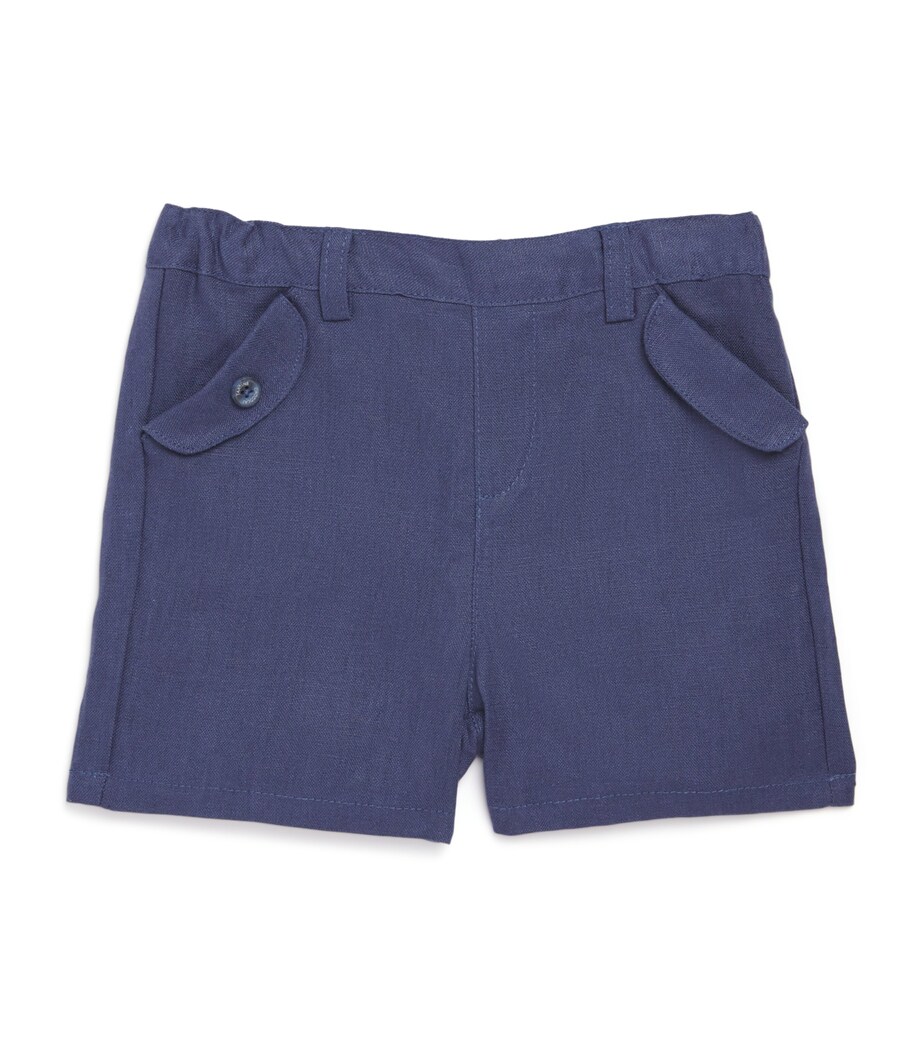 Tartine et Chocolat Linen Shorts (3 Months-4 Years) Marine Image 1