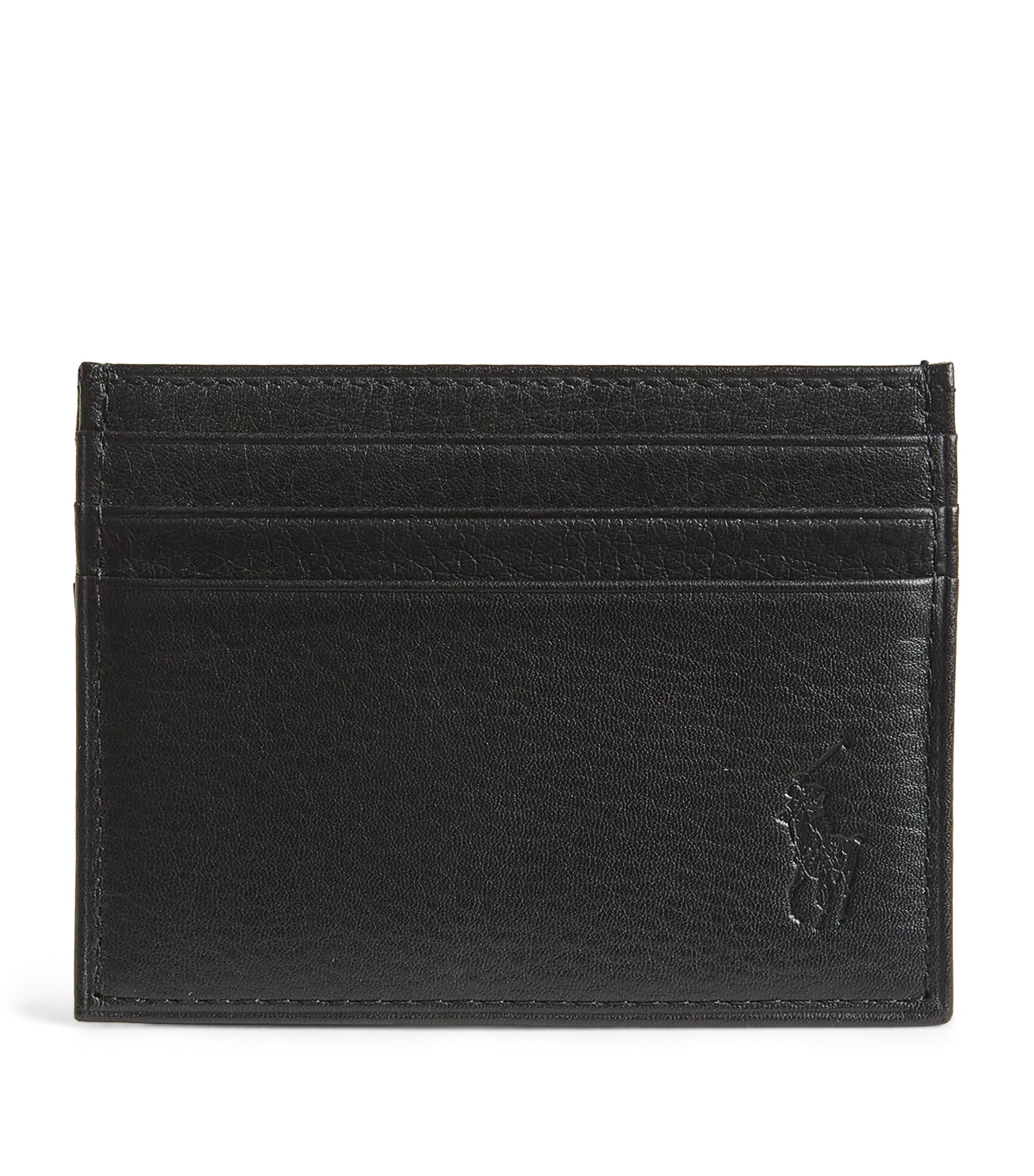 Polo Ralph Lauren Leather Logo Card Holder Black Image 1