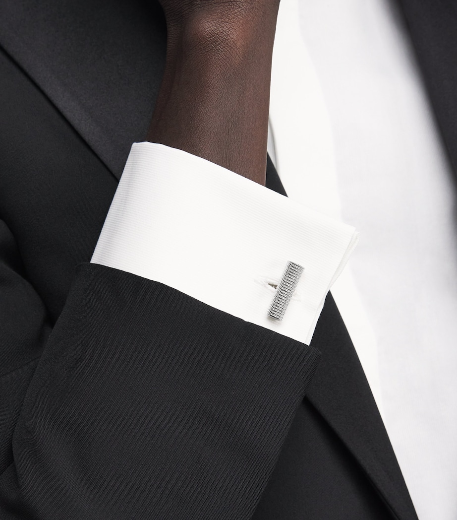 Polished Cable Rope Cufflinks SILVER COLOUR Image 5