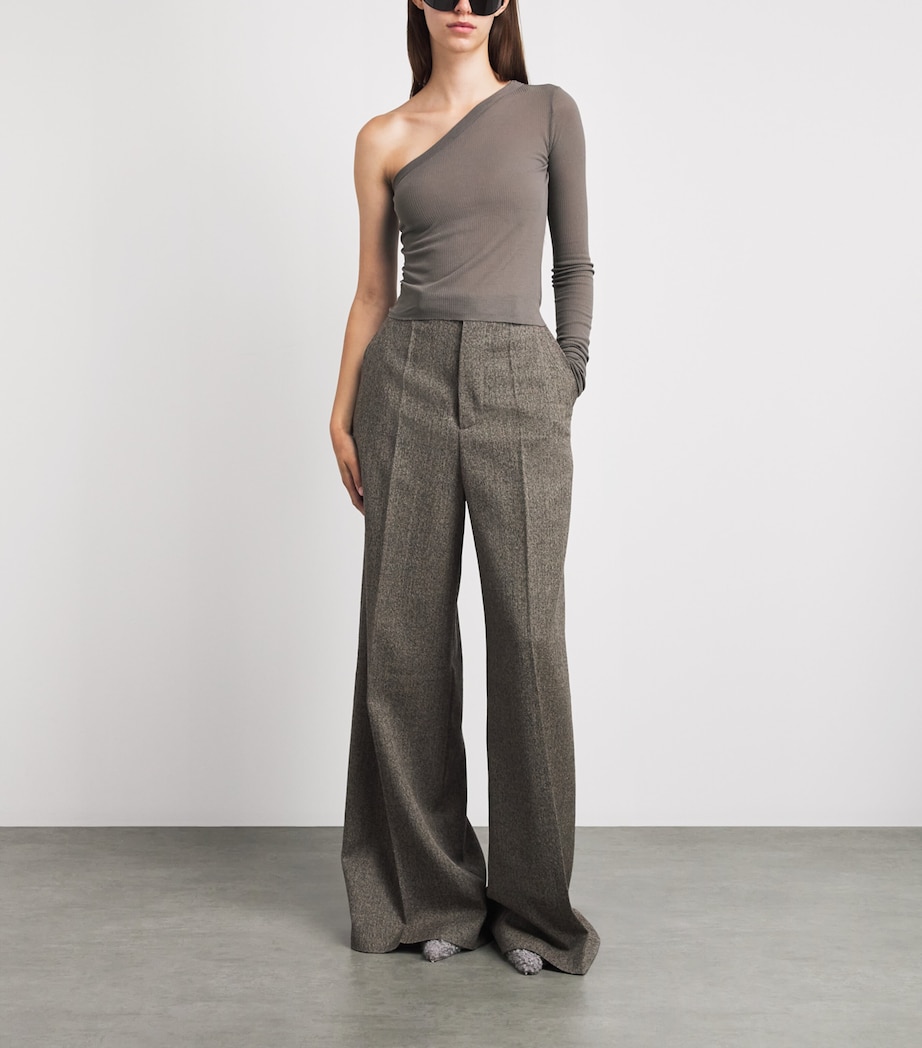Rick Owens Womens Ziggy Asymmetrical Top Dust Image 2